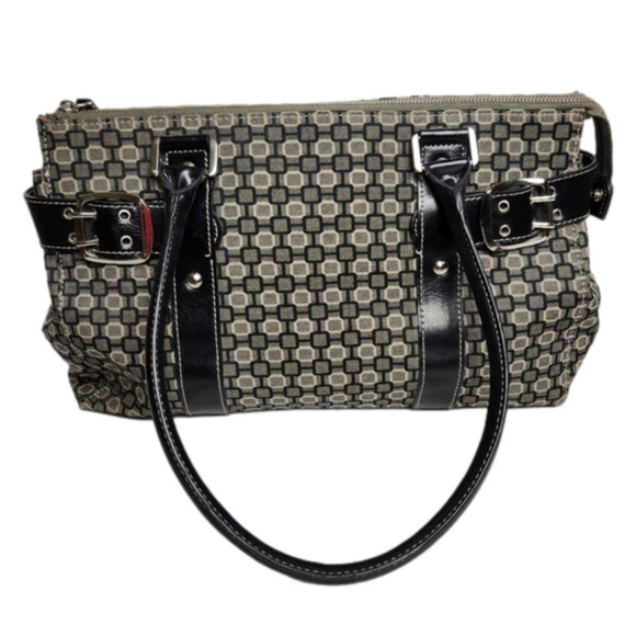 Purse Handbag Y2K Shoulder bag Tan Black color Buckles NINE WEST - Picture 2 of 15